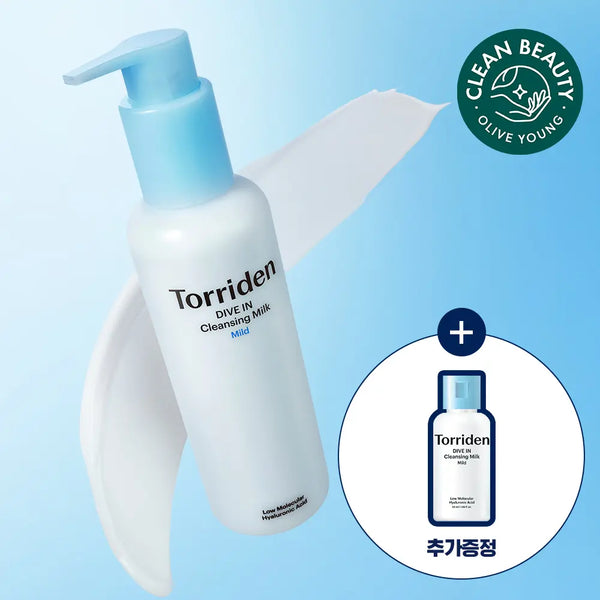 [Torriden] Torriden Dive-In Low Molecular Hyaluronic Acid Cleansing Milk 200ml (Set + 55ml) / 토리든 다이브인 저분자 히알루론산 클렌징밀크 200ml 기획 (+55ml)
