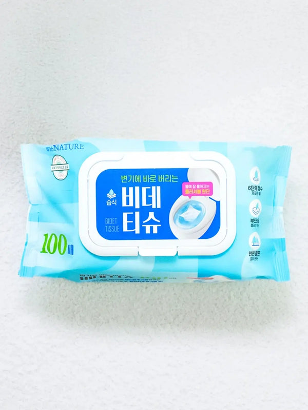 [DAISO] With Nature Bidet Tissue Cap Type, 100 Sheets / 위드네이쳐 비데 티슈 캡형 100매입