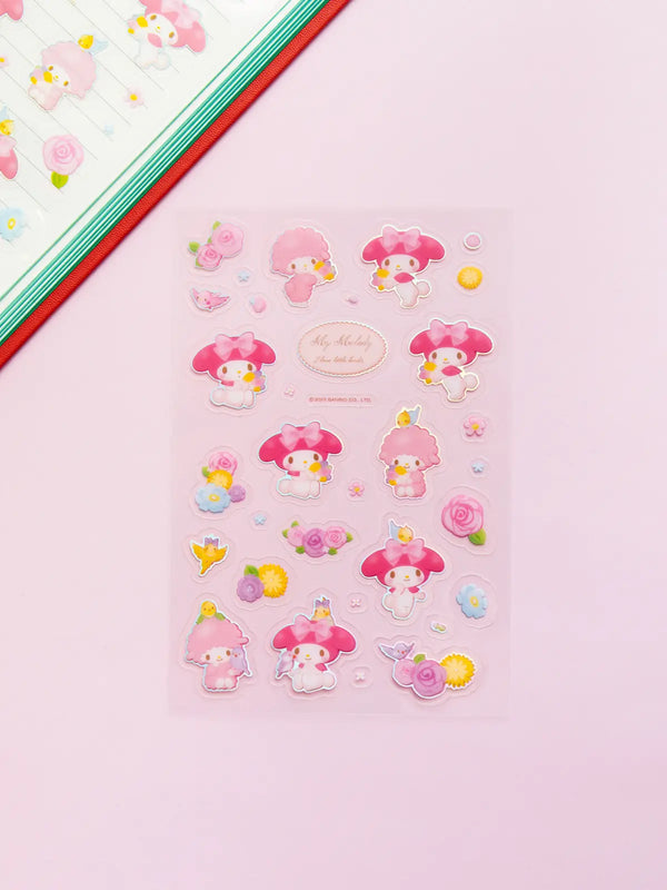 [DAISO] My Melody Hologram Sticker (3 Sheets) / 마이멜로디 홀로그램 스티커 3매입