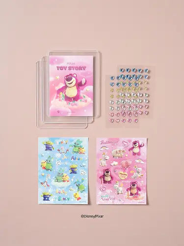 [DAISO] Pixar Toy Story Toploader Deco Set (3 pcs) Lotso & Ducky Bunny / 픽사 토이스토리 탑로더 꾸미기 세트 3개입 랏소 ＆ 더키버니