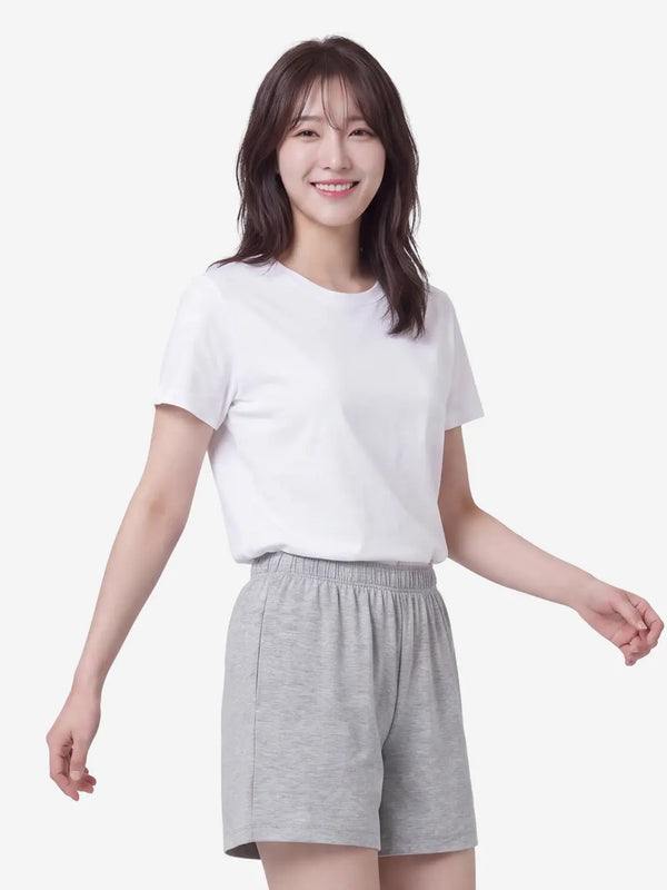 [DAISO] Rayon Blend Lounge 5-Sleeve Pants (M) (Gray) / 레이온 혼방 라운지 5부 팬츠(M)(그레이)