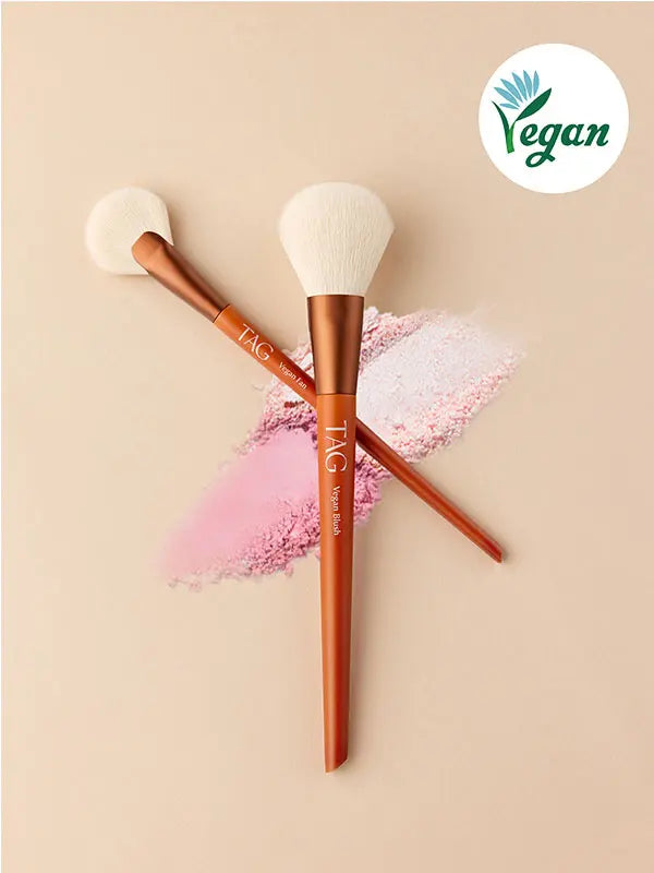 [Tag] TAG Vegan Blush Beam Brush Duo (Blusher & Highlighter) / 태그 비건 블러쉬빔 브러쉬듀오 (블러셔＆하이라이터)