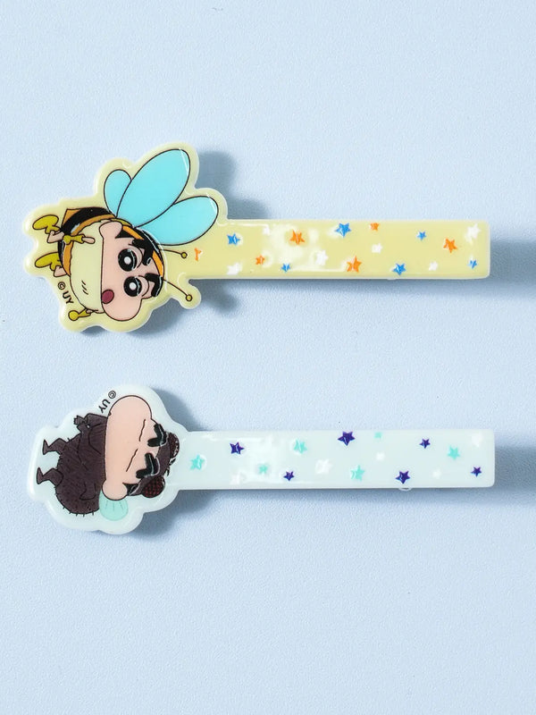 [DAISO] Crayon Shin-chan Slim Hair Claw Clips (Set of 2) - Insect / 짱구 슬림 헤어 집게핀 2개입 곤충