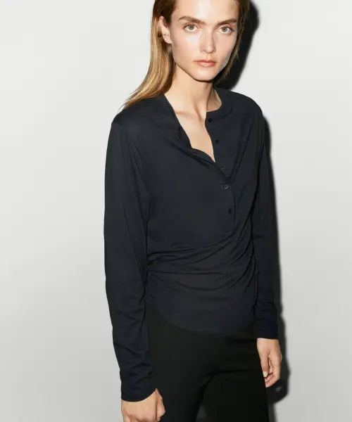 [MASSIMO DUTTI] 100% Cotton Long-Sleeve T-Shirt / 100% 코튼 긴소매 티셔츠