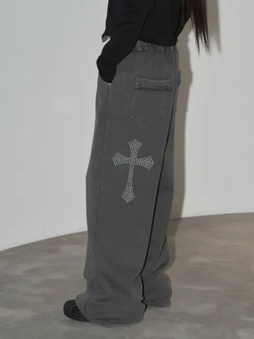 [SWAYGLOW] Cross Stud Pigment Training Pants (CH) / 크로스 스터드 피그먼트 트레이닝 팬츠 (CH)