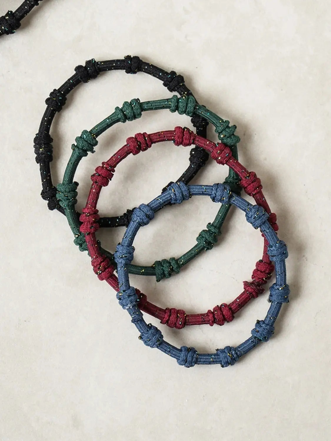 [DAISO] 4-Pack Wave Twinkle Hair Ties (No-Tip) / 노팁 헤어 고무줄 물결 트윙클A 4개입
