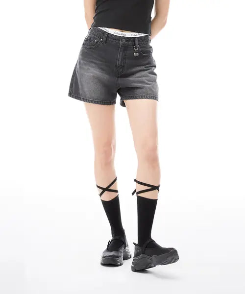 [KIRSH] Kirsh Basic Denim Shorts [Charcoal] / 키르시 베이직 데님 쇼츠 [차콜]