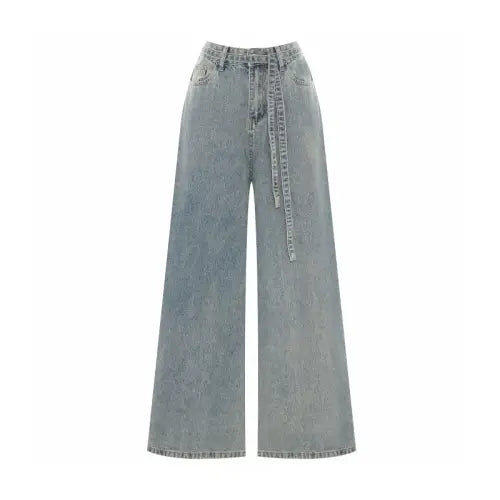 [SELLY'S] String Belted Wide Denim Pants / 스트링벨티드와이드데님팬츠_I6C-CPT007