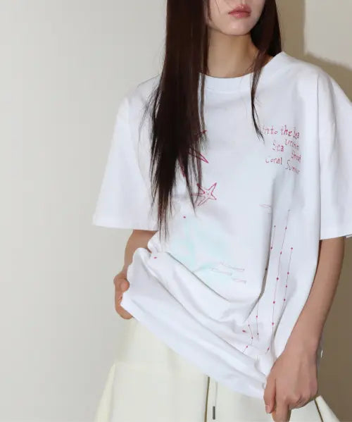 [ONSKA] UNDER THE SEA T-SHIRT (WHITE)