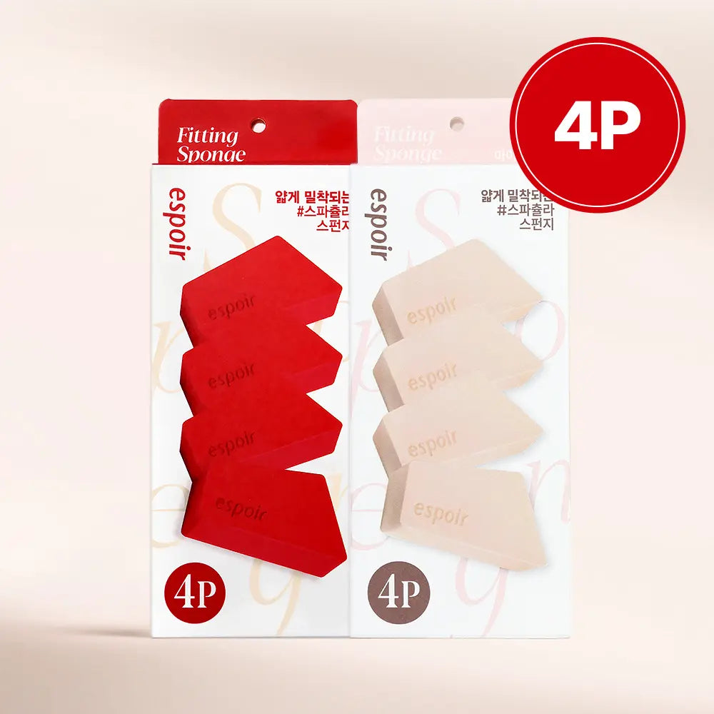 [espoir] eSpoir Fitting Sponge Handy (4pcs) / [NEW] 에스쁘아 피팅 스펀지 핸디 4개입 2colors