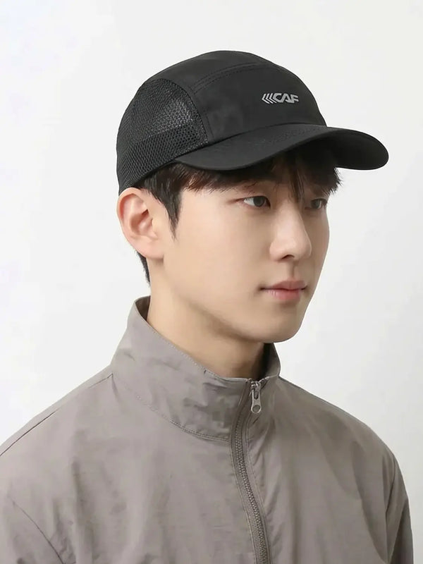 [lecoq sportf SPORTS] Lecaf Mesh Colorblock Ball Cap Black / 르까프 메시 배색 볼캡 블랙