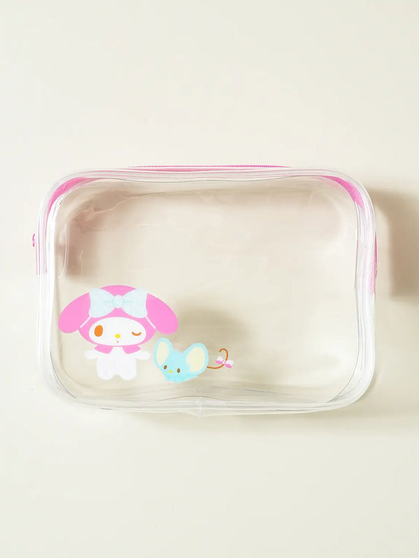 [DAISO] My Melody Medium Translucent Pouch / 마이멜로디 투명 파우치 중형