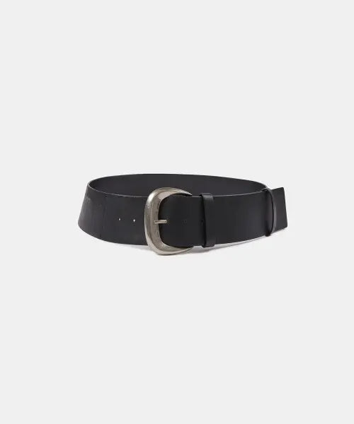 [LCDC™] WIDE LEATHER BELT (BLACK)