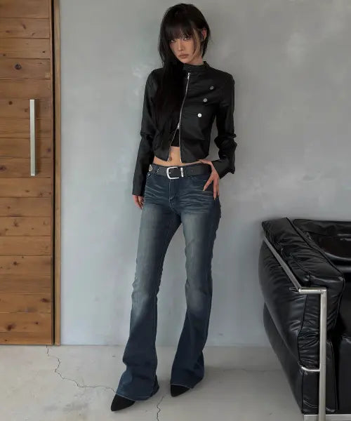 [SECONDSALT] TWISTED CURVED DENIM PANTS (ASH BLUE) / 트위스트 커브 데님팬츠 (애쉬블루)
