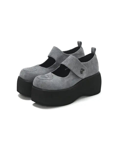 [HUG YOUR SKIN] HYS x RMMV spiral platform mary jane (Gray) / HYS x RMMV 스파이럴 플랫폼 메리 제인 (그레이)