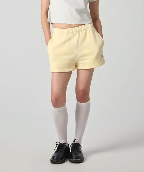 [CHAMPION] Women's C Logo Sweat Shorts Cream / 여성 C로고 스웨트 쇼츠 Cream