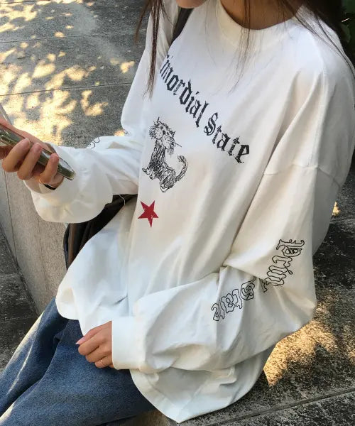 [CPGN STUDIO] Primordial Long Sleeve - Star White / 프라이모디얼 롱슬리브 스타화이트