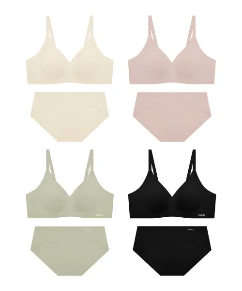 [GUESS UNDERWEAR] Comfort Fit Seamless Bra Panty Set - 4 Colors / 컴포트 핏 심리스 브라 팬티 세트 - 4Colors
