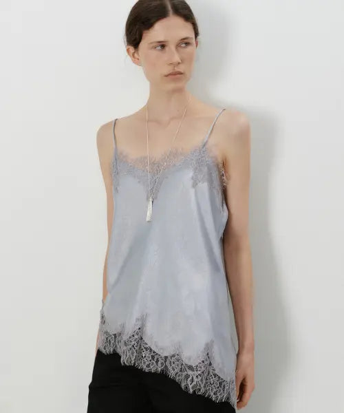 [URAGO] Diagonal lace sleeveless_3colors