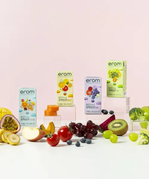 [EROM] Health Fusion Health Food & Beverage / 이롬 황성주 박사의 과채습관 190ml 4종 택2(퍼플/그린/옐로우/트로피컬), 총 32팩
