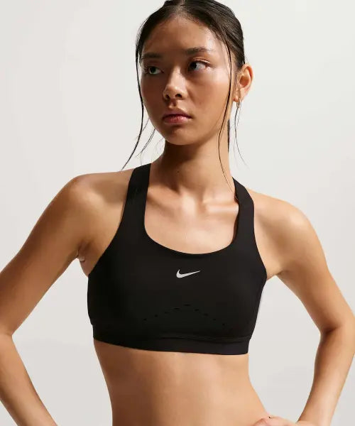 [NIKE] W NK SWIFT HS BRA - BLACK/(REFLECTIVE SILV) / 스위프트 하이 서포트 라이틀리 라인드 스포츠 브라 W - 블랙:실버 / HM5221-010