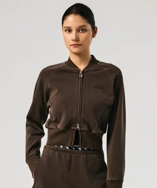 [diadora] Balance Sweat Zip-up Jacket BROWN / 밸런스 스웻 집업 자켓 BROWN