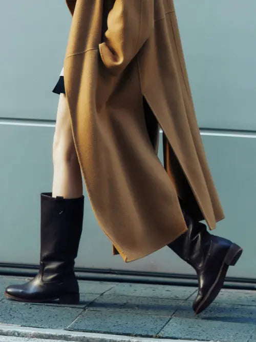 [KOMOREBI MUSEUM] 3 Types & 4 Colors - Genuine Leather Strap Classic Ankle, Mid, & Long Boots l KM083 / 3Type\u00264Colors_소가죽 스트랩 클래식 앵클\u0026미들\u0026롱 부츠 l KM083