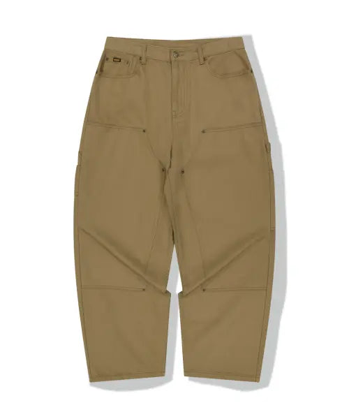 [WKNDRS] DOUBLE KNEE CARPENTER PANTS (BEIGE)