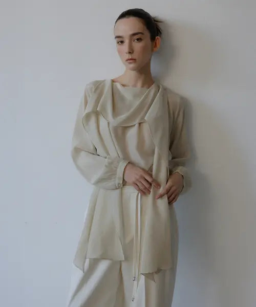 [THEELO] Scarf Tie Blouse_3 Color / 스카프 타이 블라우스_3 Color