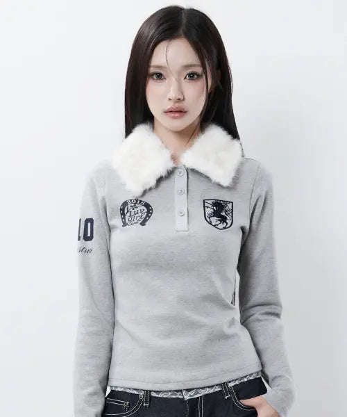[LUVISTRUE] RL FUR COLLAR SLEEVE(GRAY)