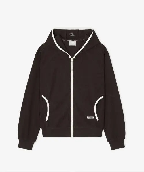 [NEW BALANCE] WOMEN AIRY Waffle Hooded Zip-Up (BROWN) / NBMDG3W812 / WOMEN AIRY 와플 후드집업 (BROWN)