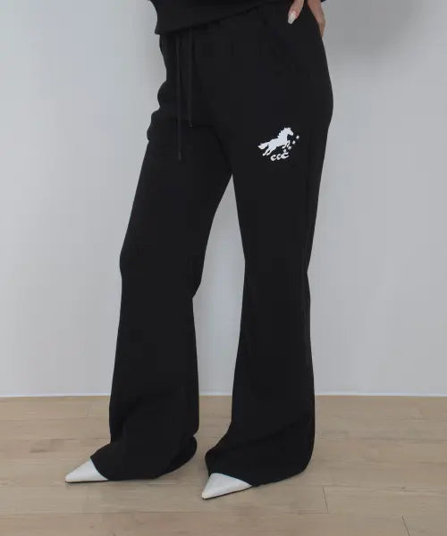 [CHICKS] Nyeong X Chix Instinct Slim Bootcut Pants Black / 녕이X칙스 인스팅트 슬림 부츠컷 팬츠 블랙