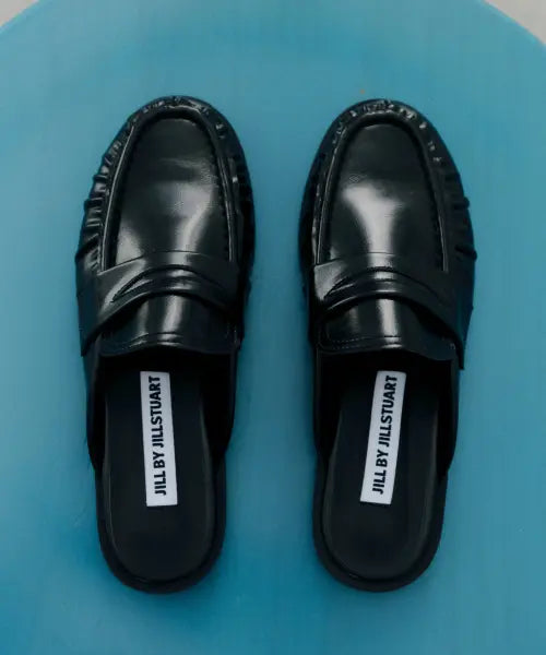 [JILL BY JILLSTUART] [Roi] Black Shirring Loafers / [로이] 블랙 셔링 블로퍼
