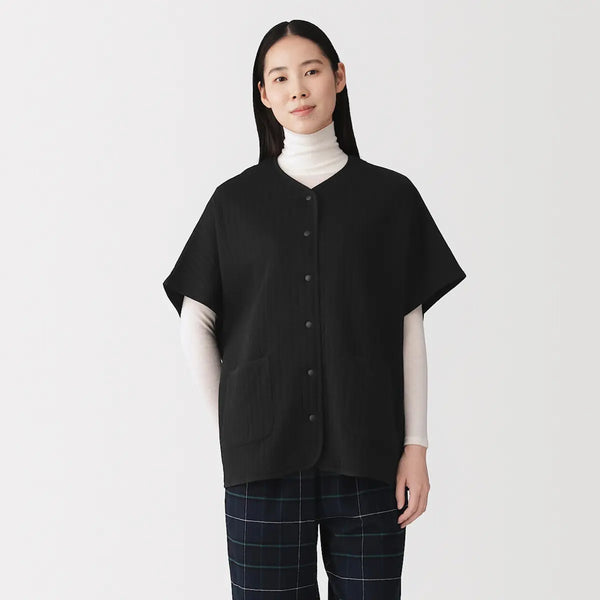 [MUJI] Cotton Blend Quilted Poncho / 코튼 혼방 퀼팅 판초