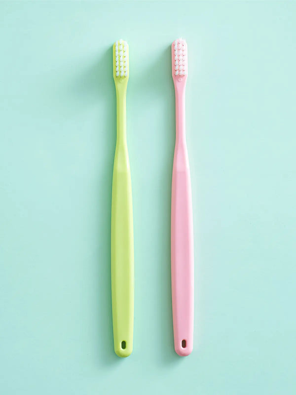 [DAISO] Tanabe Artisan Toothbrush Set (2pcs) - Pink & Green / 일본제 타나베 장인 칫솔 미세모 2개입 핑크그린
