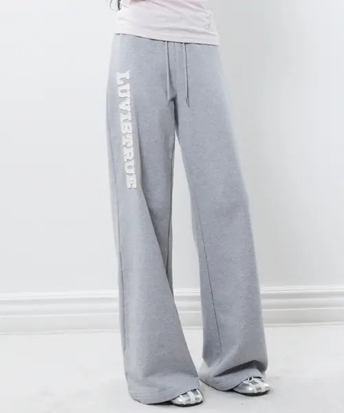 [LUVISTRUE] RL PATCH BOOTCUT PANTS(GRAY)