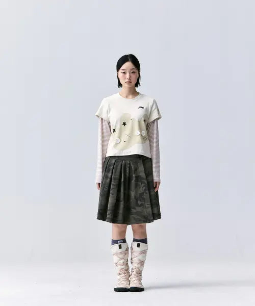 [TANSANMAGNESIUM] Rabbit Button Layered Long Sleeve (Ivory) / 래빗 버튼 레이어드 롱슬리브 (아이보리)