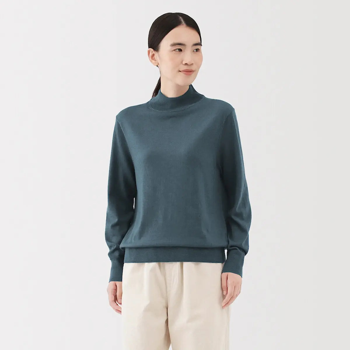 [MUJI] Washable Wool High Gauge Highneck Sweater / 워셔블 울 하이 게이지 하이넥 스웨터