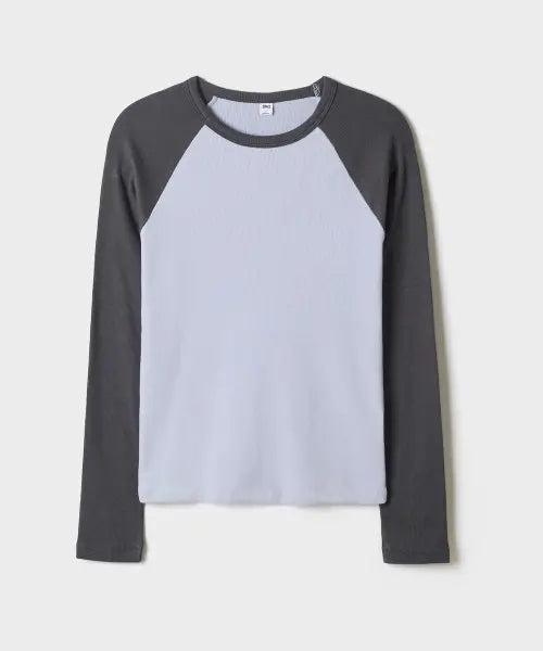[SPAO] Raglan Ribbed Long Sleeve T-shirt / 래글런 골지 긴팔티_SPLWG49G04