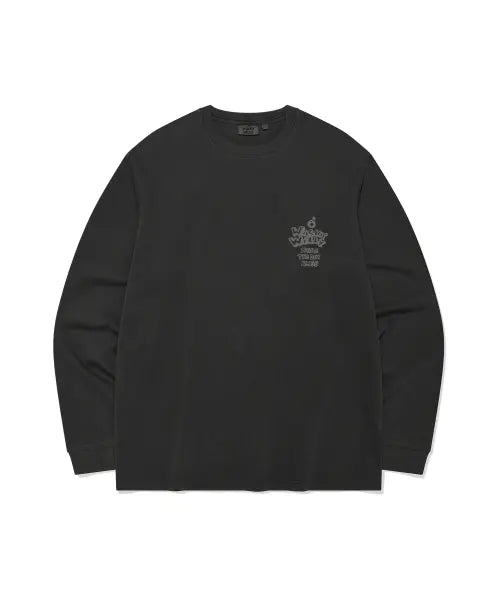 [WACKY WILLY] Kiki Boom Pigment Long Sleeve Charcoal / 키키 붐 피그먼트 롱슬리브 차콜