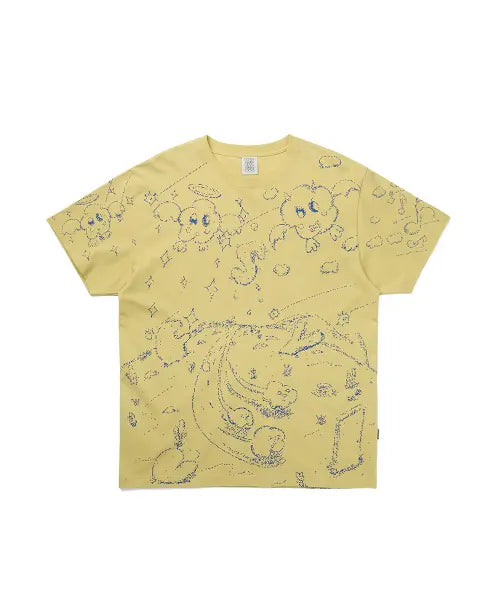 [YESEYESEE] Pixel World Tee Light Mustard