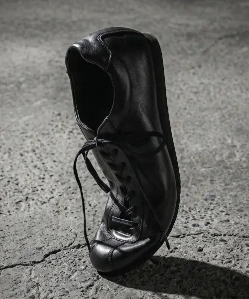 [FIRENZE ATELIER] [SECOND.A] Unisex Retro Daily Sneakers SN5600UX [WRINKLE BLACK] / [SECOND.A] 유니섹스 레트로 데일리 스니커즈 SN5600UX [WRINKLE BLACK]