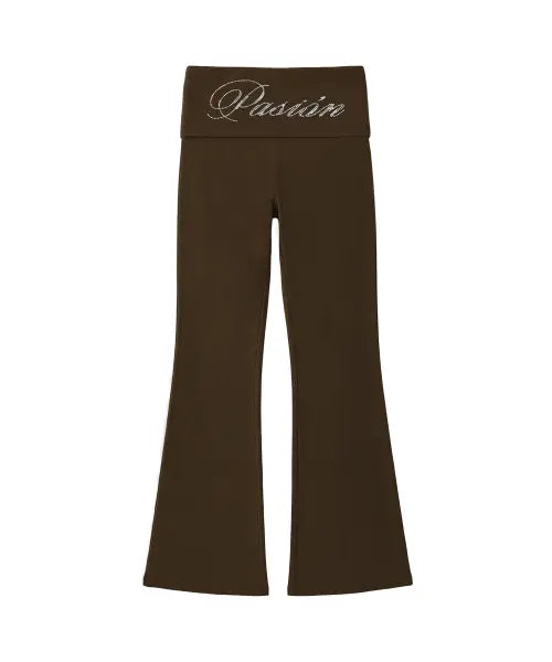 [PASION] Slim Crystal Glam Pants_Brown / 슬림 크리스탈 글램 팬츠_브라운 Slim Crystal Glam Pants_Brown