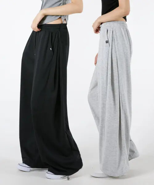 [UMM] [2PACK] Short long line point wide pants 2colors / [2PACK] 숏롱기장선택 라인강조 와이드 스웨트팬츠 2COLOR