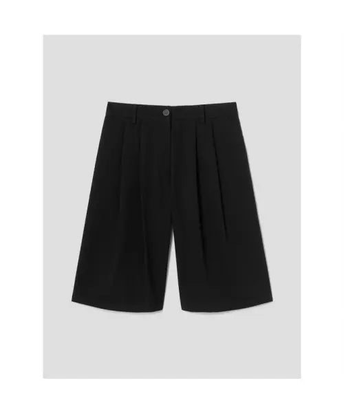 [8SECONDS] Cotton Bermuda Shorts Black / 코튼 버뮤다 팬츠  블랙