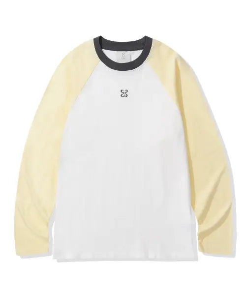 [CGP] Women's Raglan Colorblock Long Sleeve_White / (우먼) 레글런 배색 롱슬리브_화이트