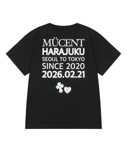 [MUCENT] FROM HARAJUKU BACK LETTERING HALF T (2COLOR) / 프롬 하라주쿠 백 레터링 반팔 티 (2컬러)