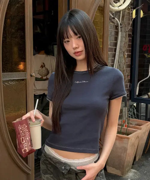 [WHO.A.U] Feminine Picot T-shirt / WHRAG2531F