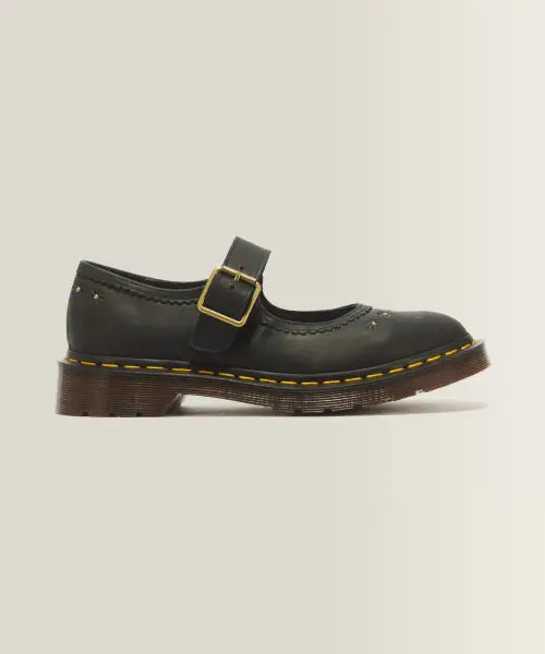 [DR.MARTENS] Mary Jane Flower - Black Crazy Horse / 메리 제인 플라워 슈즈 - 블랙 크레이지 호스 / 42391001