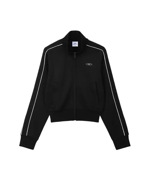[BORN TO WIN] W SILVER B PIPING LINE ZIP UP JACKET [BLACK]